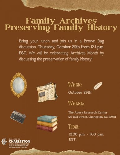 Family Archives Preserving Family History flyer