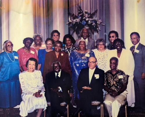 Photograph of the Avery Normal Institute Class of 1940 class reunion, c. 1990