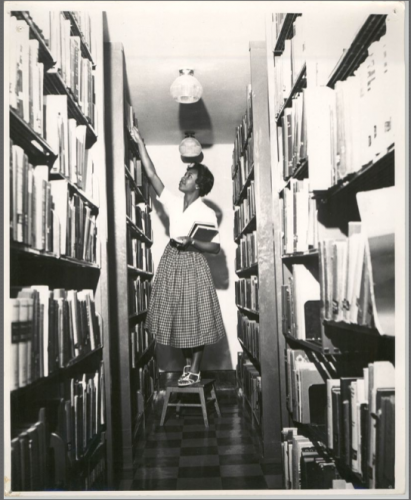 Photograph of Woman at Talladega College, Eugene Hunt papers