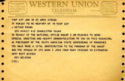 Roy Wilkins Telegram