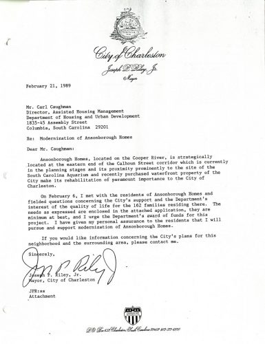 Letter from Mayor Joseph P. Riley Jr.
