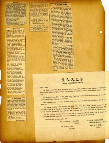 NAACP scrapbook page