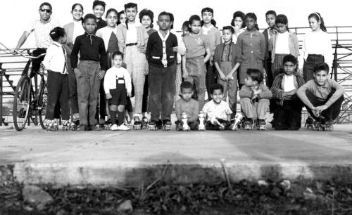 Photograph of Jack and Jill skating party, Undated