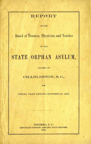 Report of the state orphan asylum, 1873